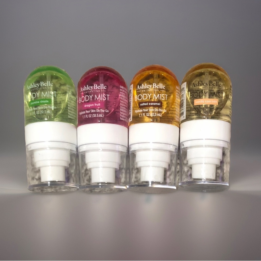 Ashley Belle Body Mist Dragon Fruit, Jasmine, Salted Carmel & Vanilla Cascade.